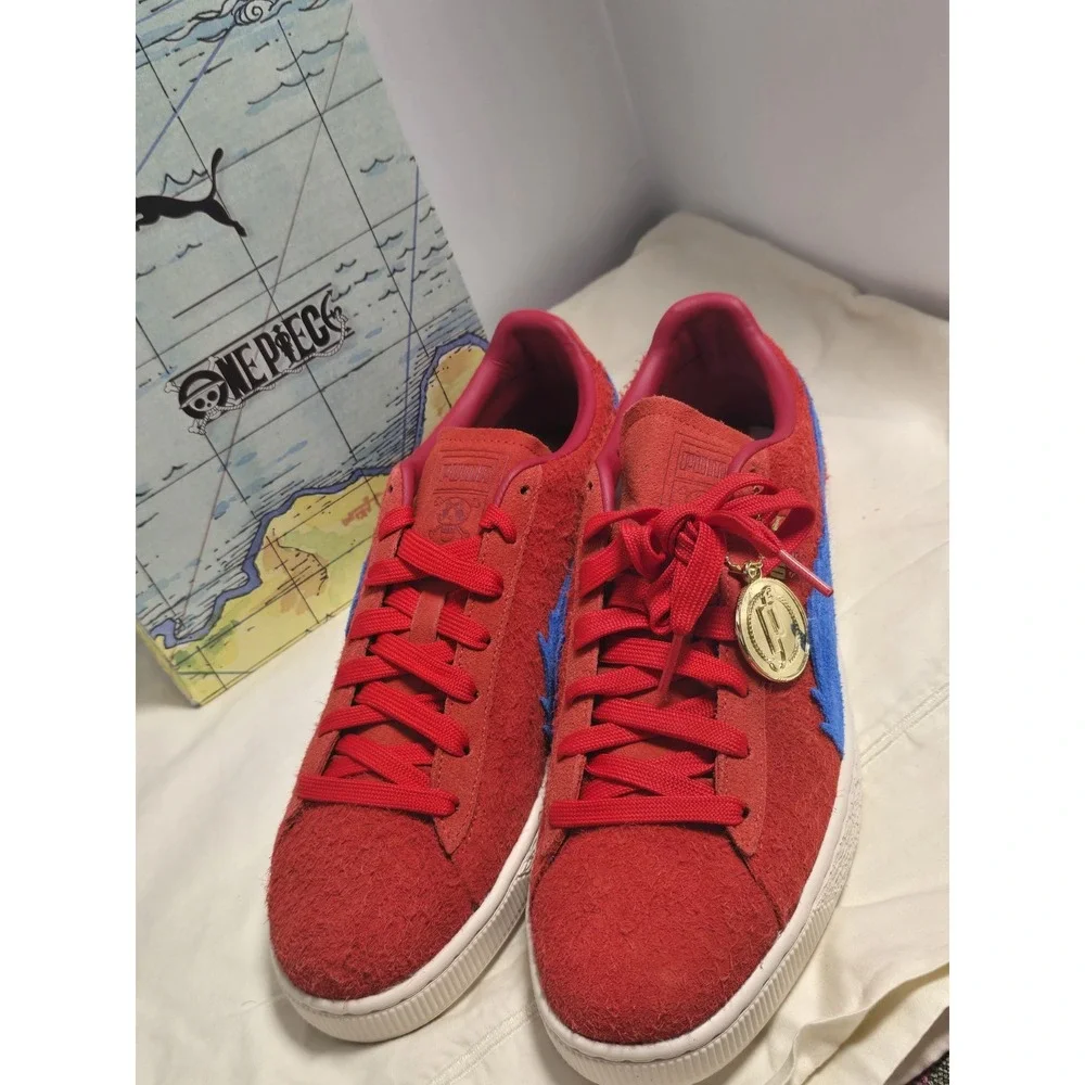Puma x One Piece Suede 'BUGGY' | MENS SZ‎ 10.5 Ultra Red Anime Collab Ships